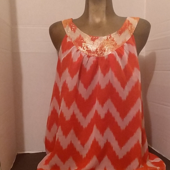 Cato Print Sheer Top - Picture 1 of 8